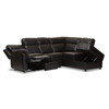 Baxton Studio Roland Black 2-Piece Sectional with Recliner and Storage Chaise 131-7173